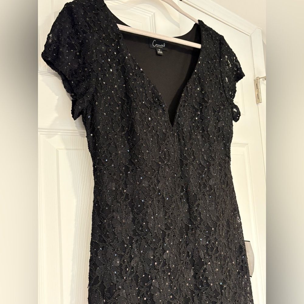 NWT Connected Apparel Lace and Sequins Short Sleeve Gown Size 10 - Picture 4 of 12